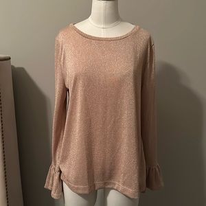 Jcrew top, blush with glittery finish, XL